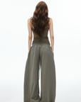 IAMXIAA Low-Rise Drawstring Wide-Leg Pants