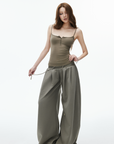 IAMXIAA Low-Rise Drawstring Wide-Leg Pants