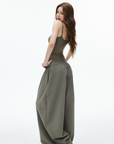 IAMXIAA Low-Rise Drawstring Wide-Leg Pants