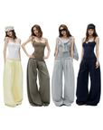 IAMXIAA Low-Rise Drawstring Wide-Leg Pants