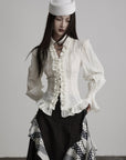 DOINDULGE Ruffled Structured Gothic Shirt
