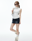 IAMXIAA High Neck Fitted Sleeveless Top