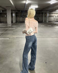 Rase le sol Structured Seam Flared Denim Pants
