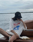 WARDEN EDGE Vacation Graphic Oversized T-Shirt