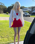 Rase Le Sol Tie-Front Deconstructed Cropped Shirt