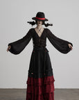 DOINDULGE Layered Ruffle Panel Maxi Skirt