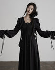 DOINDULGE Smocked Panel Ritual Long Dress