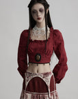 DOINDULGE Baroque Cropped Cameo Top