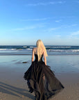 Rase Le Sol Sheer Layered Corset Top & Asymmetric Ruffle Skirt Set