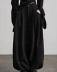 DOINDULGE Shadow Stripe Balloon Pants with Gathered Hem