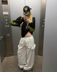 Rase Le Sol Detachable Pocket Wide-Leg Pants