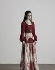 DOINDULGE Baroque Cropped Cameo Top