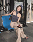 Hydrae Pantalon large drapé à nouer