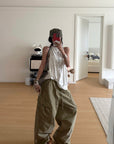 WARDEN EDGE Washed Utility Wide-Leg Cargo Pants