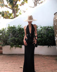 ROVENTE Sequin Waist Maxi Skirt