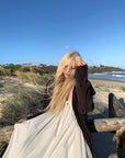 Rase Le Sol Robe longue maxi à nœud volumineux et froncée