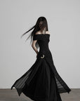 DOINDULGE Off-Shoulder Ruched Maxi Dress