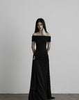 DOINDULGE Off-Shoulder Ruched Maxi Dress
