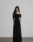 DOINDULGE Off-Shoulder Ruched Maxi Dress