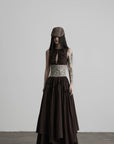 DOINDULGE Lace Waist Maxi Dress