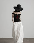 DOINDULGE Reversible Off-Shoulder Waist Top