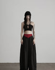 DOINDULGE Reversible Beaded Keyhole Camisole Bell Pendant Crop Top