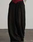 DOINDULGE Low-Rise Stripe Wide Leg Pants