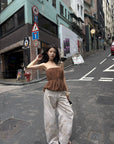 Hydrae Floral Washed Wide Leg Pants