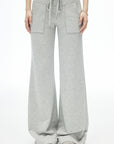 IAMXIAA Low-Rise Drawstring Wide Leg Sweatpants