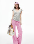 IAMXIAA Low-Rise Drawstring Wide Leg Sweatpants