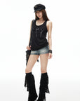 IAMXIAA Low Rise Vintage Wash Micro Denim Shorts