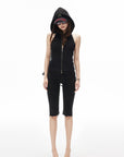 IAMXIAA Débardeur à capuche zippé