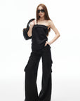 IAMXIAA Low-Rise Wide Leg Cargo Pants