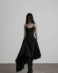 DOINDULGE Black Cotton Bustier Dress