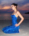 ROVENTE Liquid Floral Slip Maxi Dress