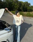Rase le sol Distressed Flared Jeans