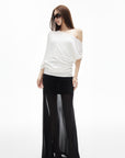 IAMXIAA Sheer Mesh Maxi Skirt