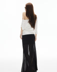 IAMXIAA Sheer Mesh Maxi Skirt