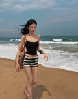 Hydrae Micro lounge en maille à rayures taille basse Short