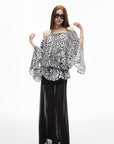 IAMXIAA Wild Muse Off-Shoulder Chiffon Top