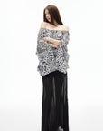 IAMXIAA Wild Muse Off-Shoulder Chiffon Top