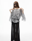 IAMXIAA Wild Muse Off-Shoulder Chiffon Top
