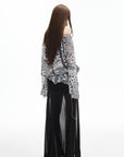 IAMXIAA Wild Muse Off-Shoulder Chiffon Top