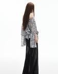 IAMXIAA Wild Muse Off-Shoulder Chiffon Top