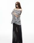 IAMXIAA Wild Muse Off-Shoulder Chiffon Top