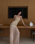 Hydrae Robe longue sirène en dentelle à dos nu