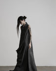DOINDULGE Draped Shawl Collar Maxi Dress