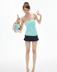 IAMXIAA Knot Detail Strapless Tube Top