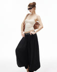 IAMXIAA Pantalon large à cordon style ballon