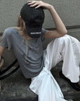 Rase le sol Embroidered Wide-Leg Drawstring Pants